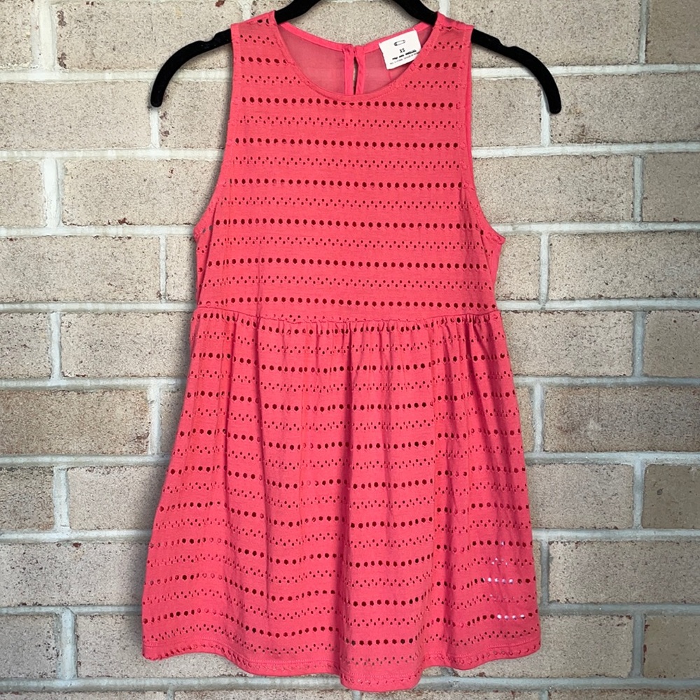 UO Coral Eyelet Cutout Babydoll Tank Top